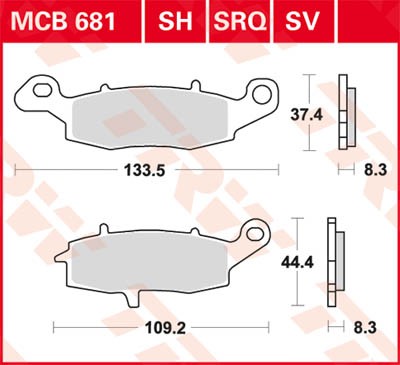 Scheibenbremsbeläge "MCB681SRQ"