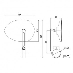 Lenkerendenspiegel "D-MIRROR-23"