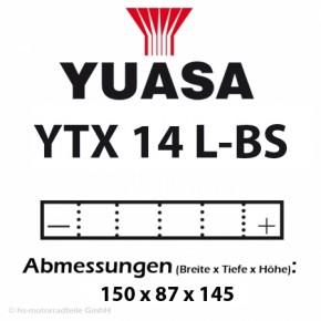 Batterie YUASA YTX14L-BS