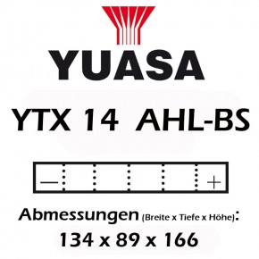 Batterie YUASA YTX14AHL-BS
