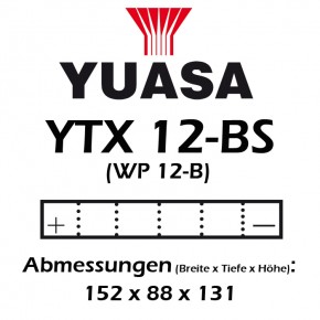 Batterie  YUASA YTX12-BS