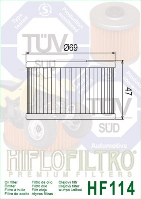 Hiflo Ölfilter HF114
