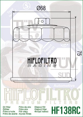 Hiflo Ölfilter HF138RC Racing