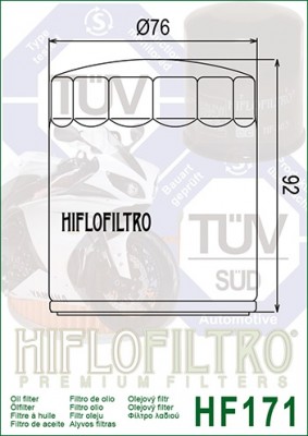 Hiflo Ölfilter HF171C Chrom
