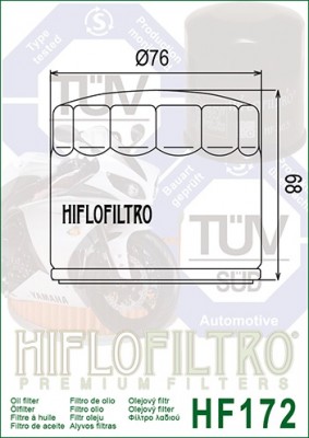 Hiflo Ölfilter HF172C Chrom