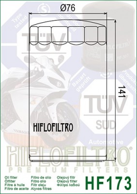 Hiflo Ölfilter HF173C Chrom
