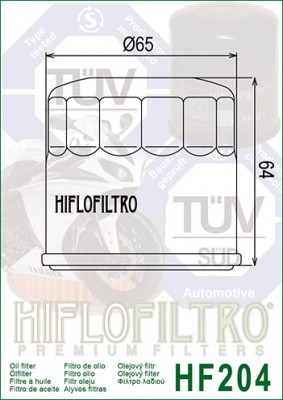 Hiflo Ölfilter HF204C Chrom